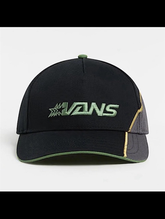 Vans Other - Vans Black Cap with Green Logo and Yellow Accent